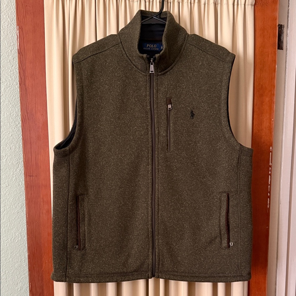 Polo by Ralph Lauren Men's Olive Vest XL